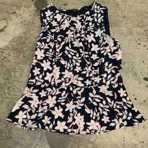 Banana Republic Peplum Zippered Blouse